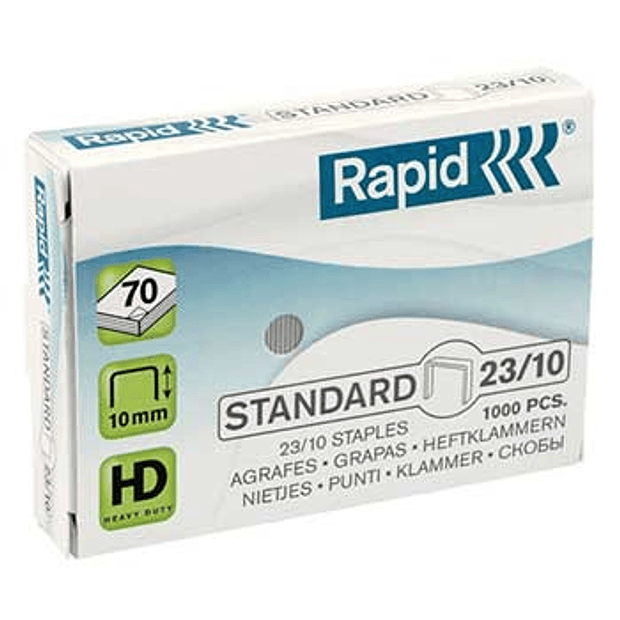 Agrafos 23/ 10 Rapid (40/ 70 Folhas) Cx1000un pack 10 uni.1.84 