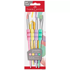 Pincel Guache Aguarela 2 Pontas Nº4/ 8/ 10/ 12 Soft Touch 4un 1