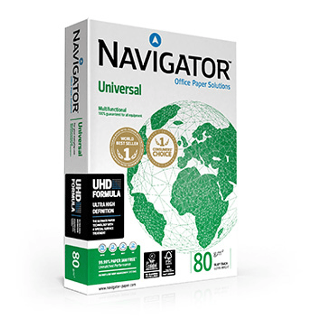 Papel Fotocopia A4 80 gr Navigator  5x500Fls 2