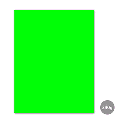 Cartolina 50x65cm Verde Fluorescente 240g