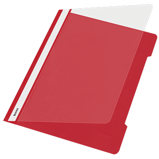 Classificador Capa Transparente Vermelho Leitz 4191 25un 1