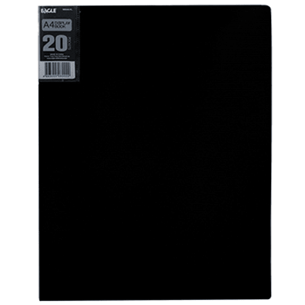 Portfolio A4 c/ 20 Bolsas preto 