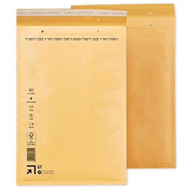 Envelope Almofadado 220x340mm Kraft 100un 