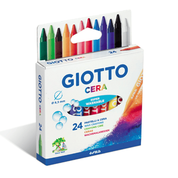 Lápis Cera 24 Cores Giotto 