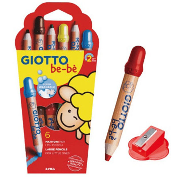 Lápis Cor 6un + 1 Afia Giotto Be-Be 