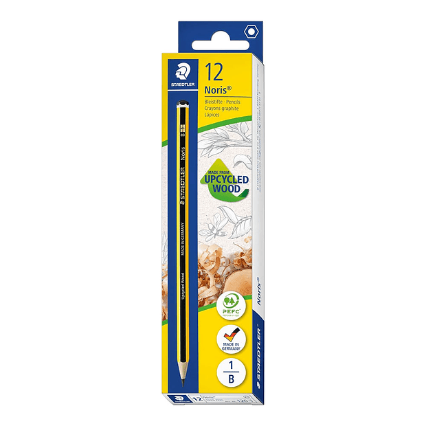  Lapis grafite staedtler noris nº 1B cx 12 