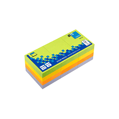 Bloco Notas Aderentes 050x040mm 4 Cores 100 Fls Pack 12un