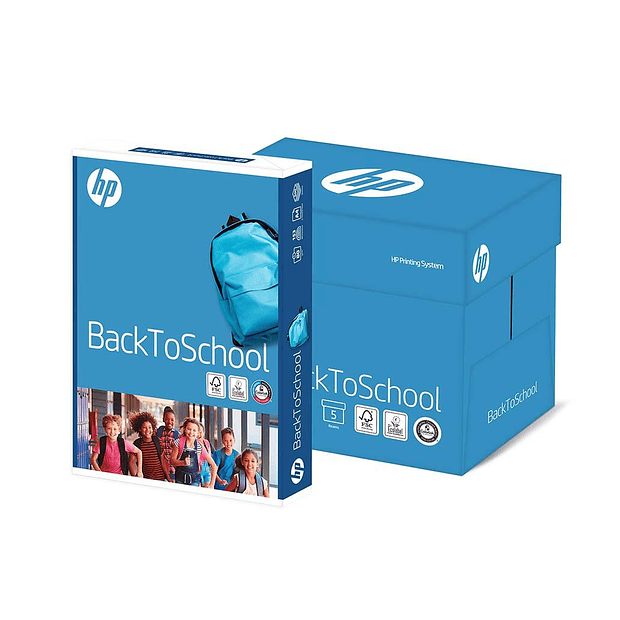 Papel 80gr Fotocopia A4 HP Back To School 5x500Fls 