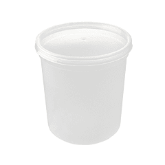 Embalagem Redonda Alimentar 1L PP c/Tampa 25un.