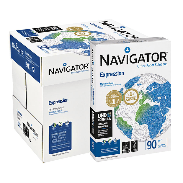 Papel Fotocopia A3 90gr Navigator  5 x 500Fls   