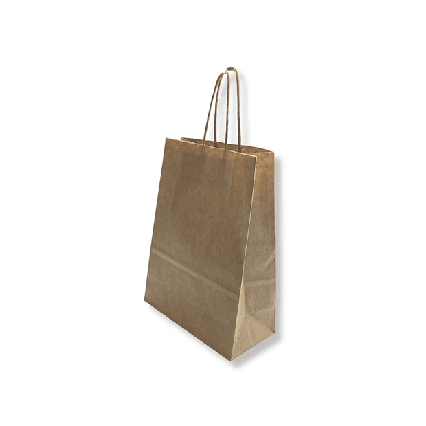 Saco 24x10x32cm Papel Kraft c/Asas 100g 5un. 