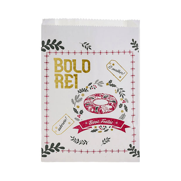 Saco Papel Bolo Rei 28+8+42cm 10Kg (+/- 235 Sacos) 