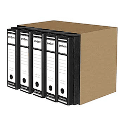 Pasta Arquivo+Cx Fixa  Ambar  L/80 5un. ( quantidade consulte nos )