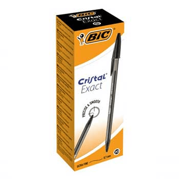 Esferográfica BIC Cristal Exact Preto 0,7mm 20un( quantidade consulte nos ) 