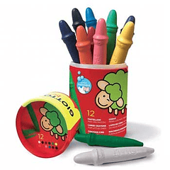 Lápis de Cera 12 Cores Copo Giotto Be-Be