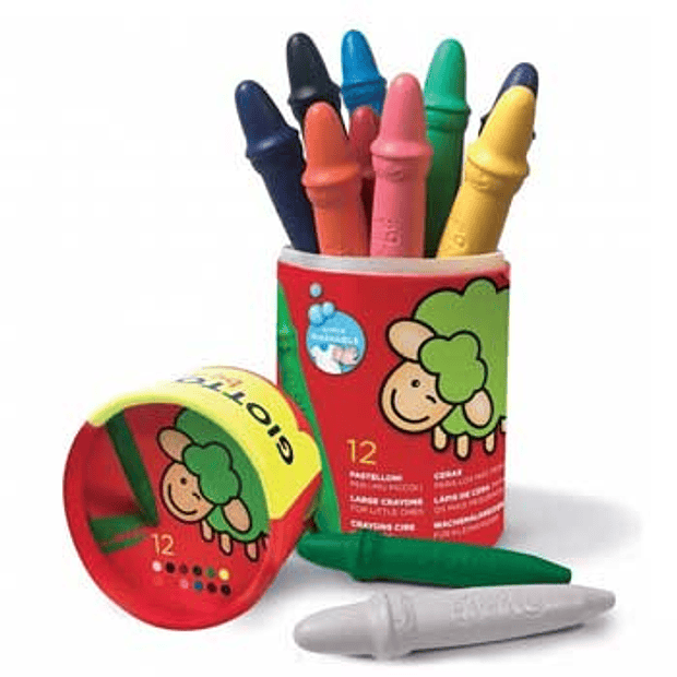 Lápis de Cera 12 Cores Copo Giotto Be-Be 