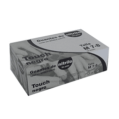 Luvas Nitrilo Tamanho M s/Pó Preto 100un