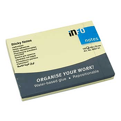Bloco Notas Aderentes 100x75mm Amarelo 100fl. 3un.