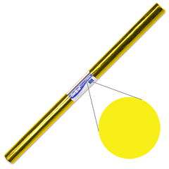 Papel Celofane Amarelo 50x65cm Rolo 25fls.