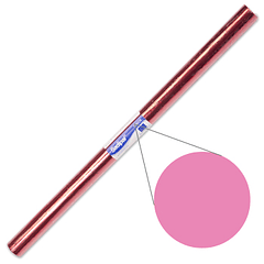 Papel Celofane Rosa 50x65cm Rolo 25fls.