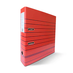 Pasta Arquivo L80 320x280 Riscas Vermelha 10un.