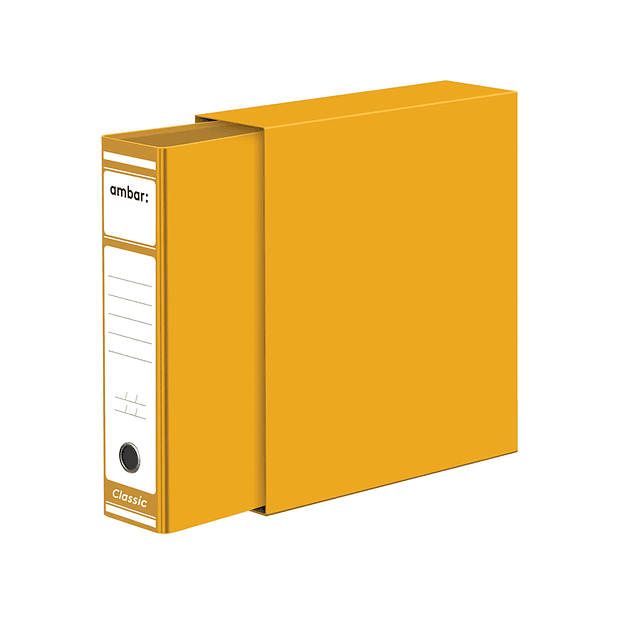 Pasta Arquivo+Cx Fixa L80 A4 Amarelo 25 un. 