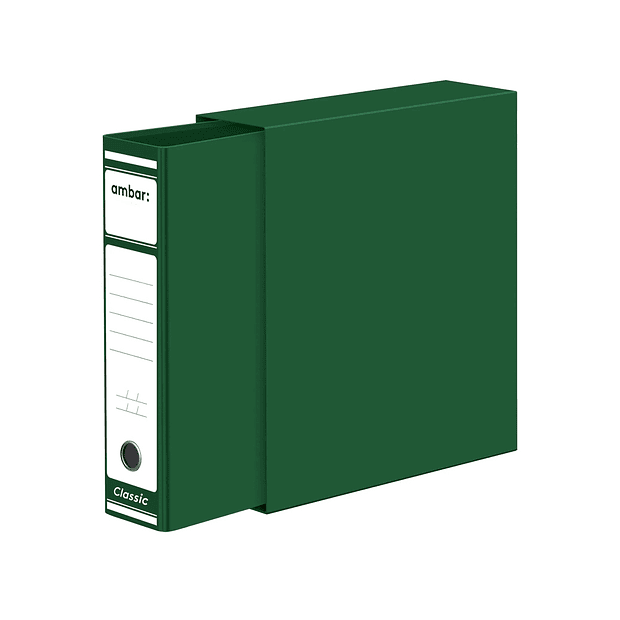 Pasta Arquivo+Cx Fixa L80 Ambar Verde 5un. 