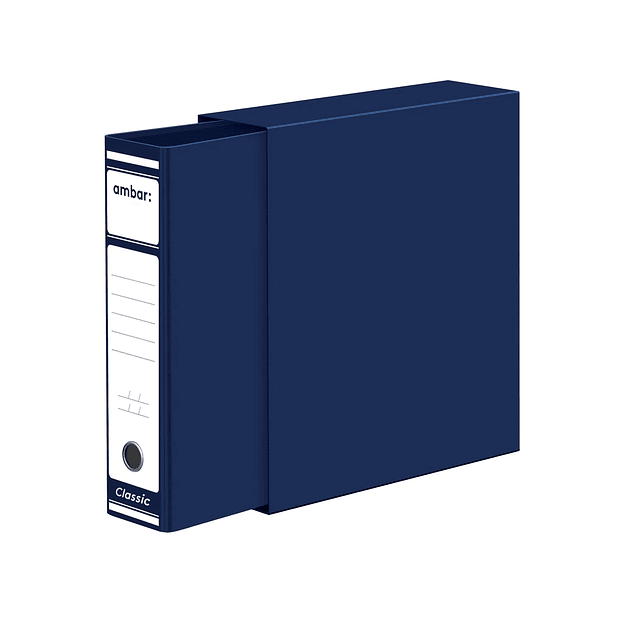 Pasta Arquivo+Cx Fixa Ambar L80 Azul 25un. 