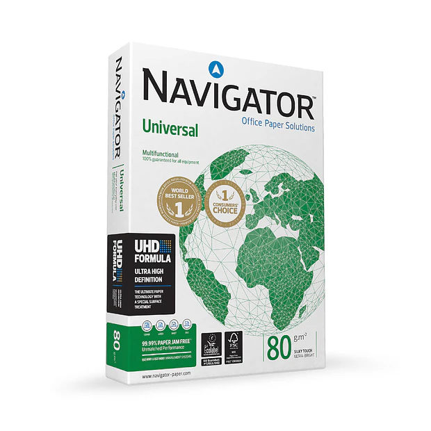 Papel Fotocopia A4 80gr Navigator 500fl. 