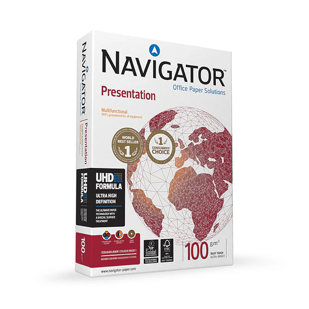 Papel Fotocopia A4 100gr Navigator 5x500Fls 