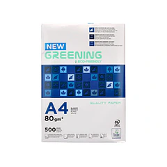 Papel fotocopia A4 80gr Greening 5x500fl. 3,18€/un ENVIO GRÁTIS