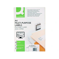 Etiquetas adesivas 210x297mm. CONNECT 100fl. ENVIO GRÁTIS