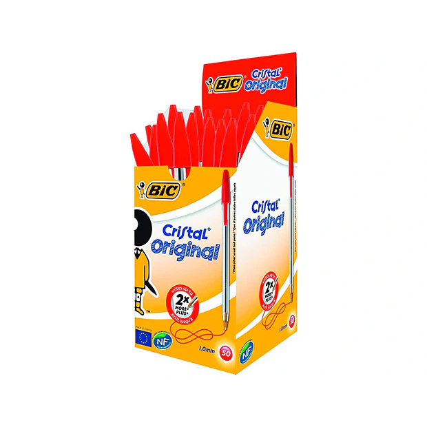 Esferográfica BIC Cristal Vermelho cx. 50 0,195€/un ENVIO GRÁTIS 