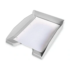 Tabuleiro  secretaria  plastico cinza opaco pack 6 ENVIO GRÁTIS