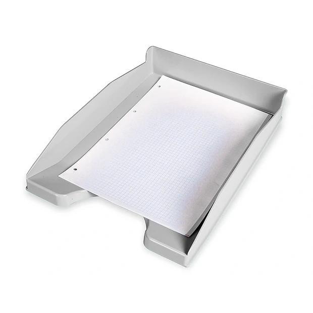 Tabuleiro secretaria  plastico branco opaco pack 6 ENVIO GRÁTIS 