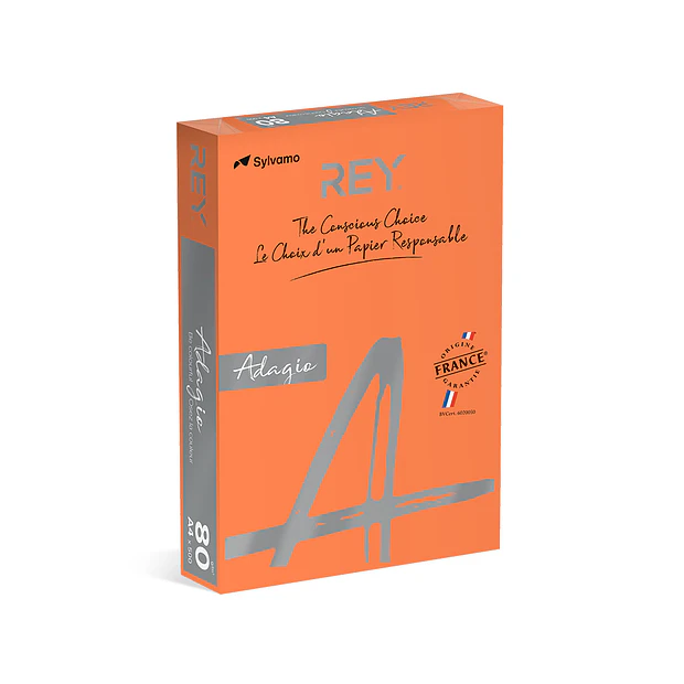 Papel A4 80gr Laranja Fluorescente 1x500fl 