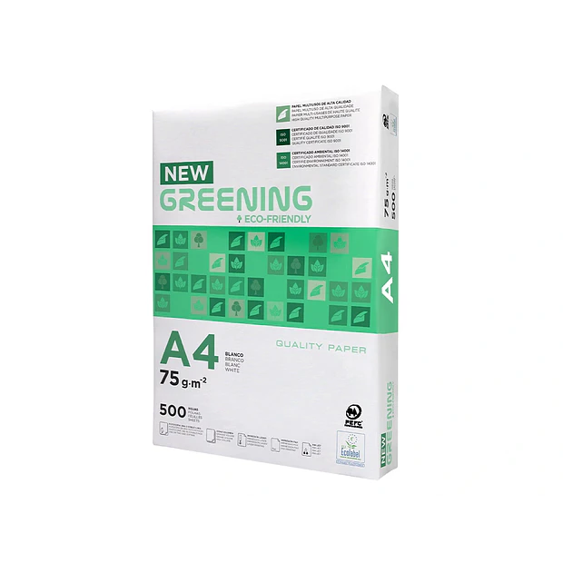 Papel fotocopia A4 75gr GREENING 5x500fl ENVIO GRÁTIS 