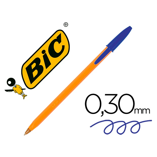 Esferográfica BIC LARANJA azul cx. 20 ENVIO GRÁTIS 