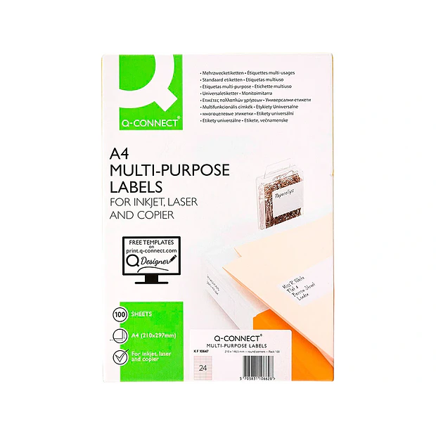 Etiquetas adesivas 70x37 mm. CONNECT 100fl. ENVIO GRÁTIS 
