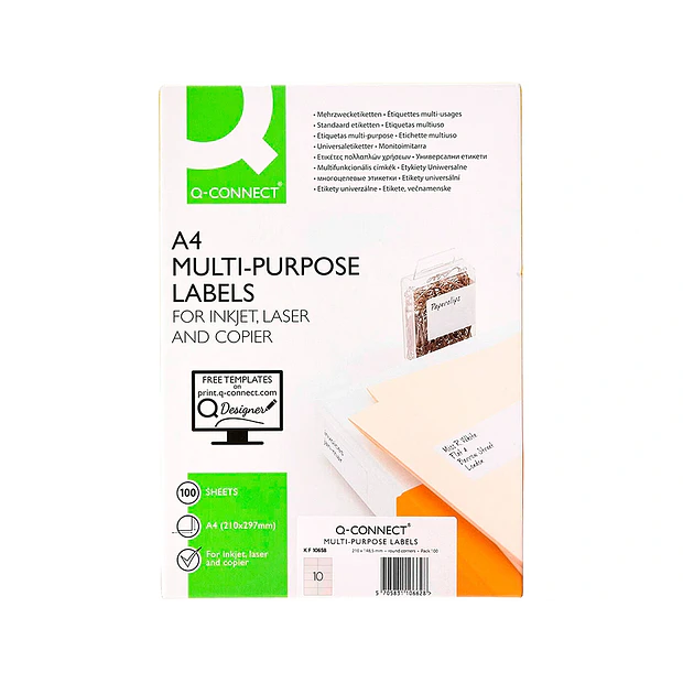 Etiquetas adesivas 105x57mm. CONNECT 100fl. ENVIO GRÁTIS 