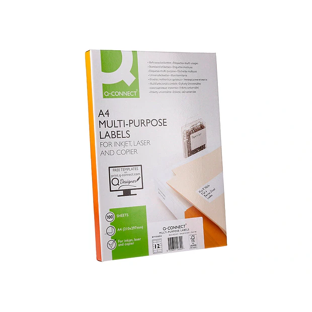 Etiquetas adesivas 96.5x42.3mm. CONNECT 100fl. ENVIO GRÁTIS 