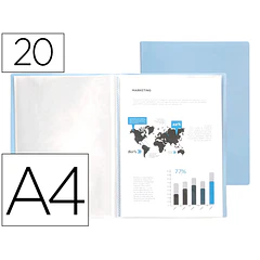Capa catalogo / portfolio A4 20 Bl. azul celeste ENVIO GRÁTIS