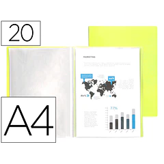Capa catalogo / portfolio A4 20 Bl. Amarelo Flur. ENVIO GRÁTIS