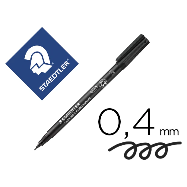  Marcador STAEDTLER 313-9 0,4mm Preto Cx 10 1,29€/un 