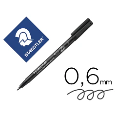 Marcador STAEDTLER 318F 0,6mm Preto cx 10