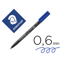 Marcador Permanente Fino Lumocolor 318F 0,6mm Azul cx. 10