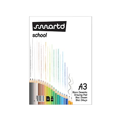 Bloco Desenho A3 125gr 25 Fl.  Smartd  10un. 1,60€/un