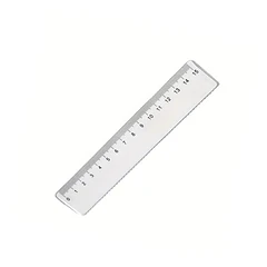 Régua Plástico Cristal 15cm 25un 0,46€/un
