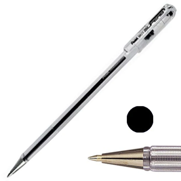 Esferográfica Pentel BK 77 Preto 0,7mm 12un 