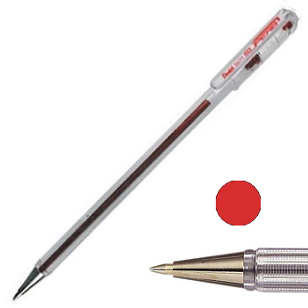 Esferográfica Pentel BK 77 Vermelho 0,7mm 12un 